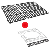WEBER CRAFTED Porcelain-Enameled Cast-Iron Cooking Grates & Frame Kit - GENESIS 300 series