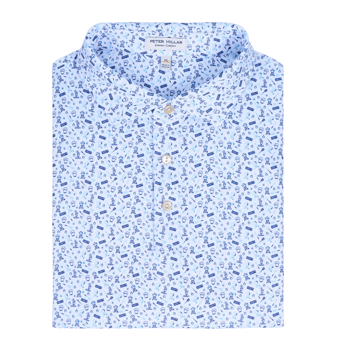 Weber x Peter Millar Polo - Blue